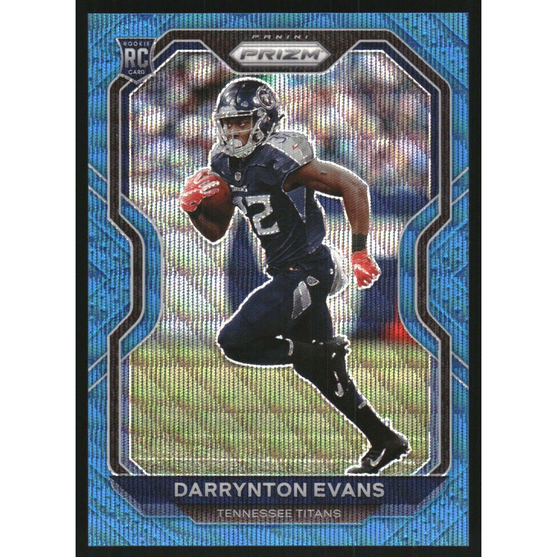 2020 Panini Prizm Prizms Blue Wave #396 Darrynton Evans