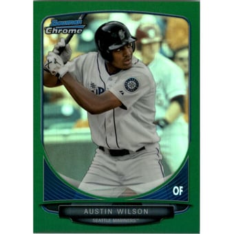 2013 Bowman Chrome Draft Draft Picks Green Refractors #BDPP105 Austin Wilson