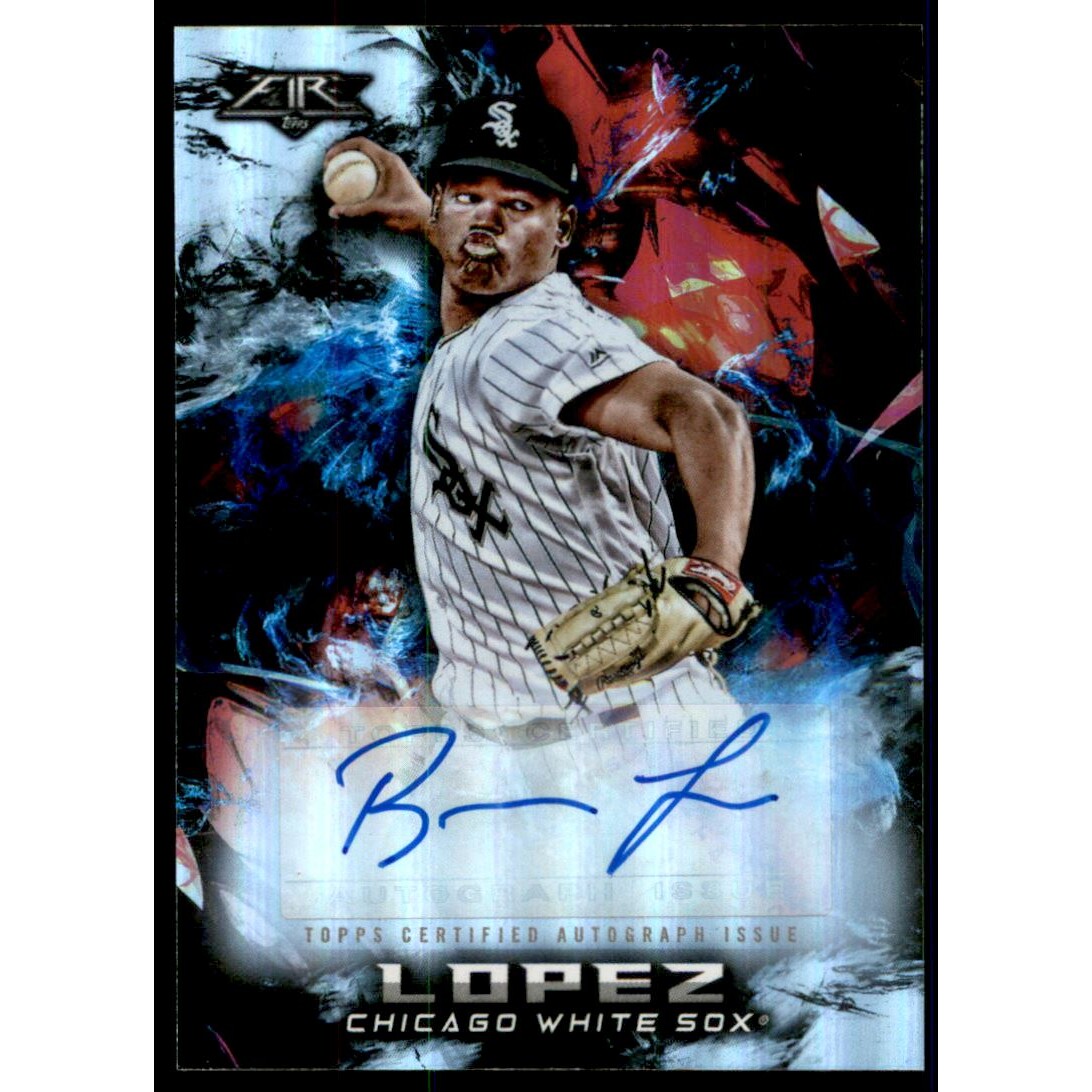 2018 Topps Fire Autographs #FARL Reynaldo Lopez. rookie card picture