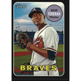 2018 Topps Heritage Black Border #467 Julio Teheran