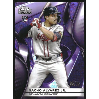2025 Topps Chrome Black Purple Mini-Diamond Refractors #65 Nacho Alvarez Jr.