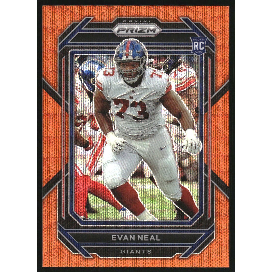 2022 Panini Prizm Prizms Orange Wave #367 Evan Neal. rookie card picture