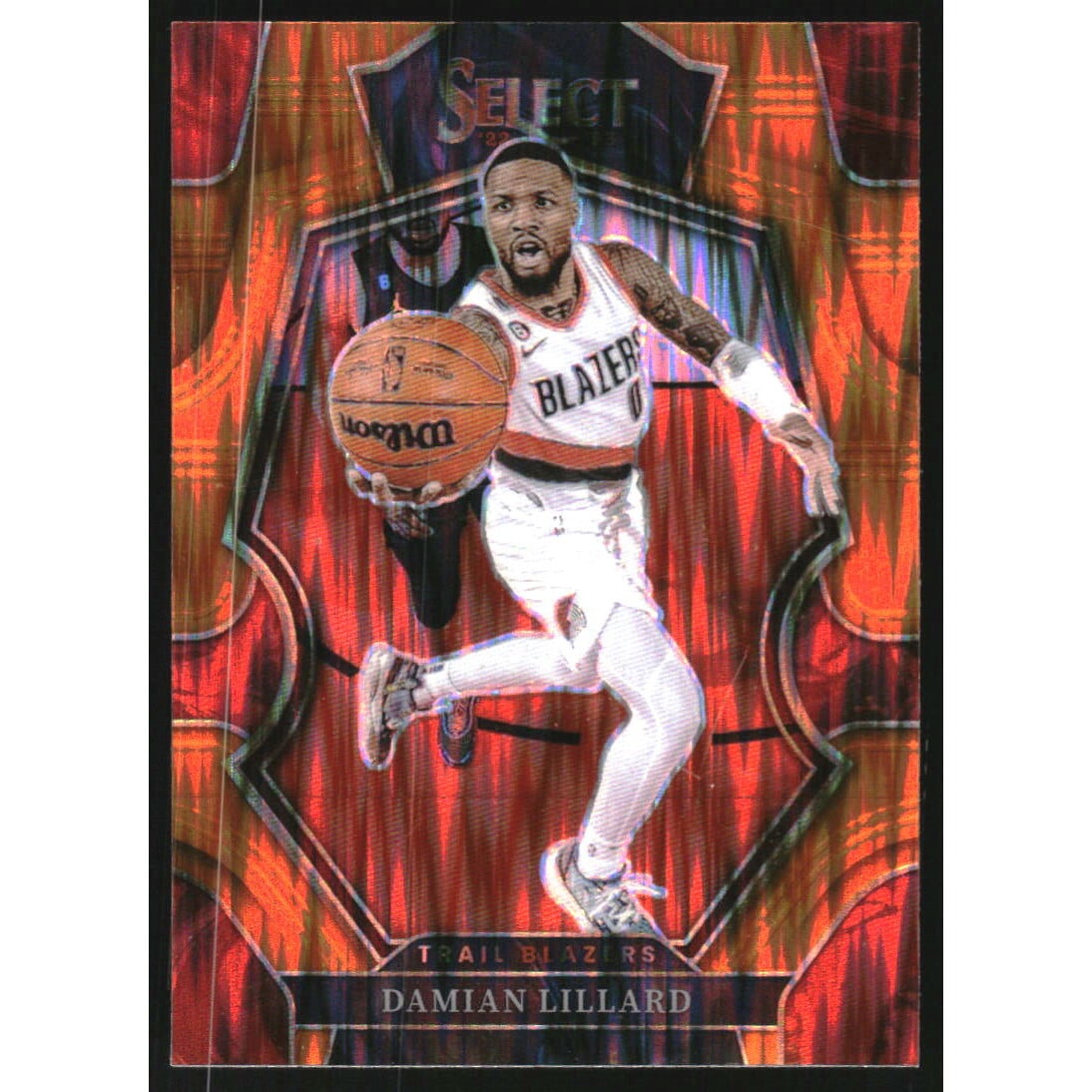 2022-23 Select Prizms Orange Flash #107 Damian Lillard