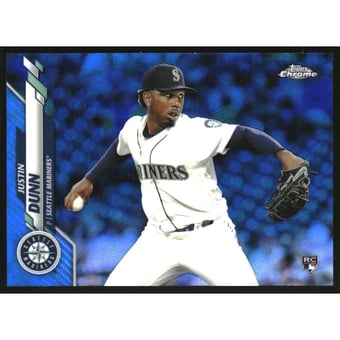 2020 Topps Chrome Blue Refractors #136 Justin Dunn