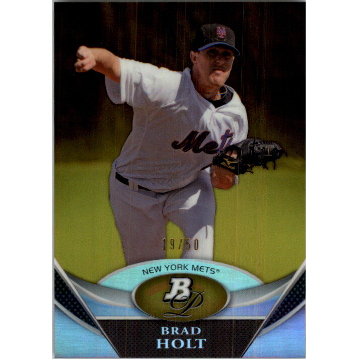 2011 Bowman Platinum Prospects Gold Refractors #BPP78 Brad Holt. rookie card picture