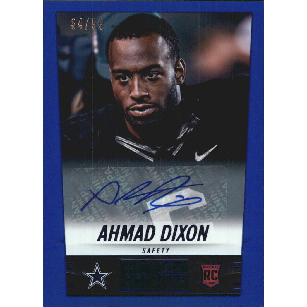 2014 Panini Hot Rookies Rookie Signatures Blue #334 Ahmad Dixon/99. rookie card picture
