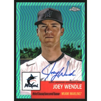 2022 Topps Chrome Platinum Anniversary Autographs Aqua Refractors #CPAJWE Joey Wendle