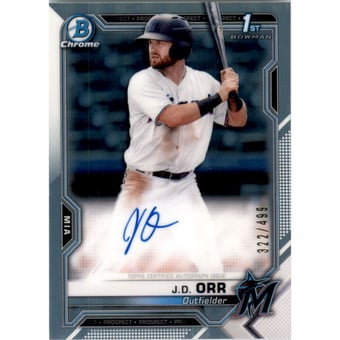 2021 Bowman Chrome Prospect Autographs Refractors #CPAJO J.D. Orr