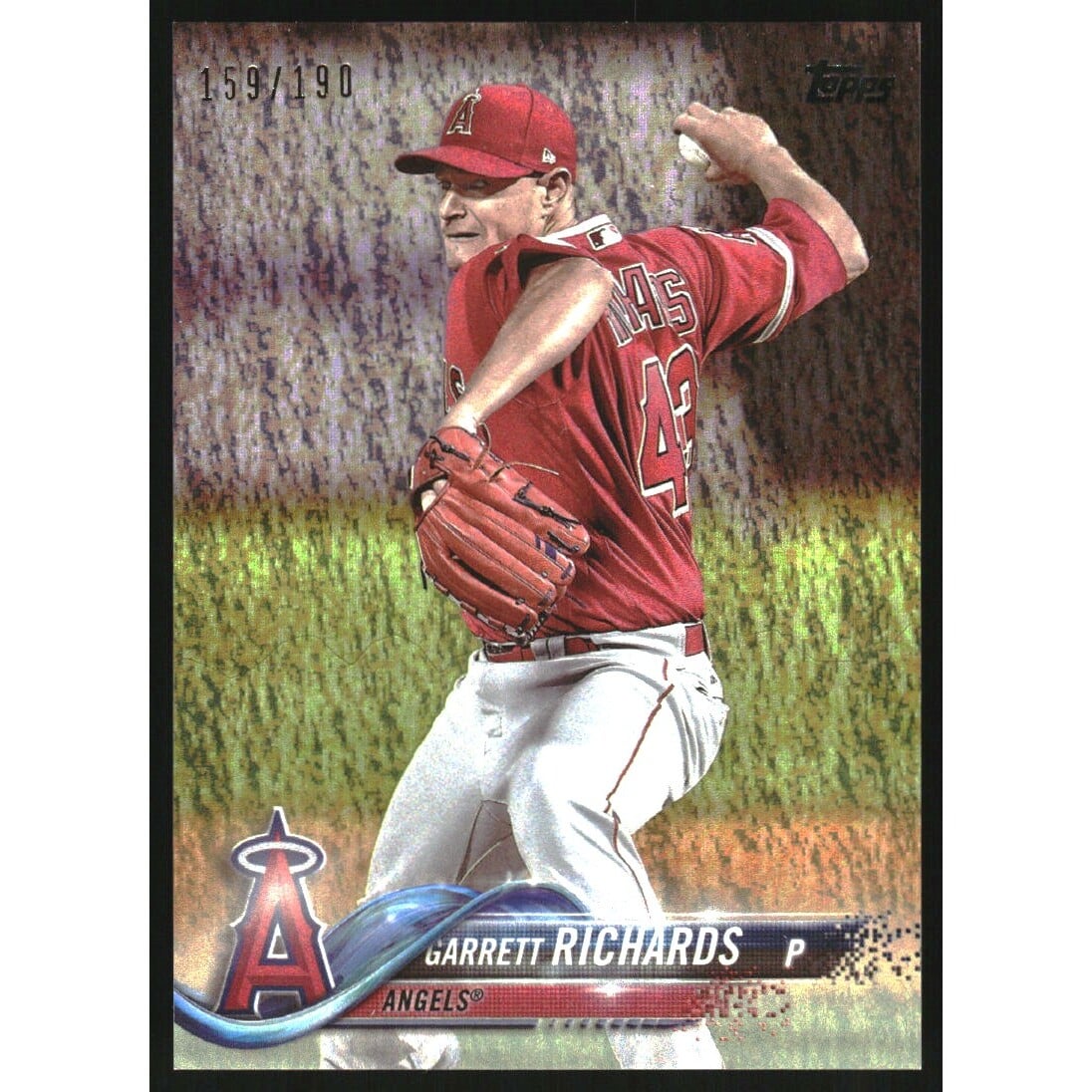 2018 Topps Factory Set Foilboard #19 Garrett Richards. rookie card picture