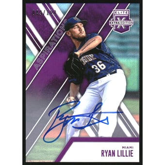 2017 Elite Extra Edition Autographs Aspirations Purple #60 Ryan Lillie/100