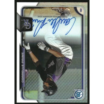 2015 Bowman Chrome Prospect Autographs Refractors #BCAPCP Corelle Prime