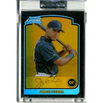 2003 Bowman Chrome Gold Refractors #282 Jorge Piedra