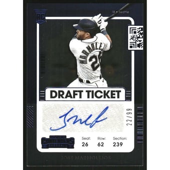 2021 Panini Contenders Draft Ticket Blue #197 Jose Marmolejos AU/99