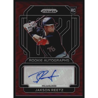 2022 Panini Prizm Rookie Autographs Prizms Purple #85 Jakson Reetz