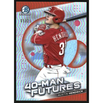 2021 Bowman Chrome 40-Man Futures Orange Refractors #FMF24 Austin Hendrick
