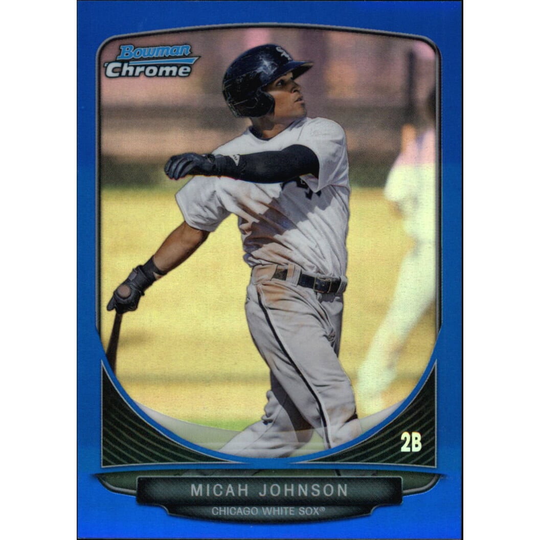 2013 Bowman Chrome Prospects Blue Refractors #BCP44 Micah Johnson. rookie card picture