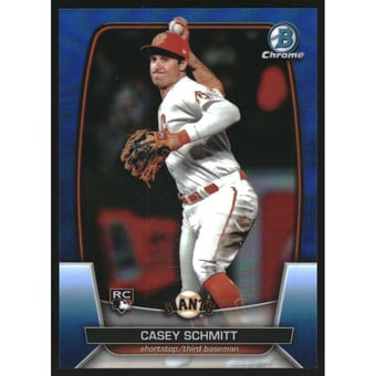 2023 Bowman Chrome Blue Refractors #38 Casey Schmitt