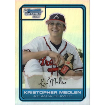 2006 Bowman Chrome Draft Draft Picks Refractors #58 Kristopher Medlen