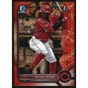 2022 Bowman Chrome Mega Box Prospects Orange Refractors #BCP75 Michel Triana