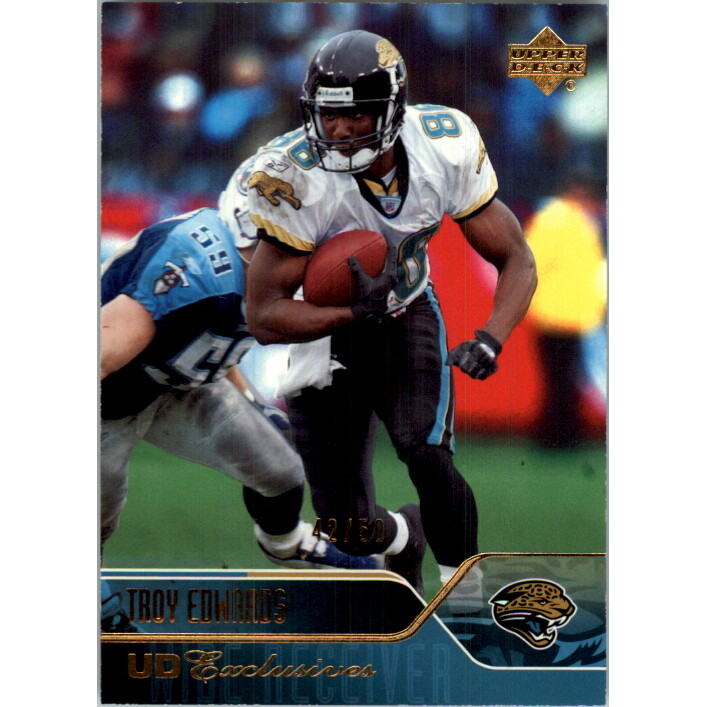 2004 Upper Deck UD Exclusive #92 Troy Edwards. rookie card picture