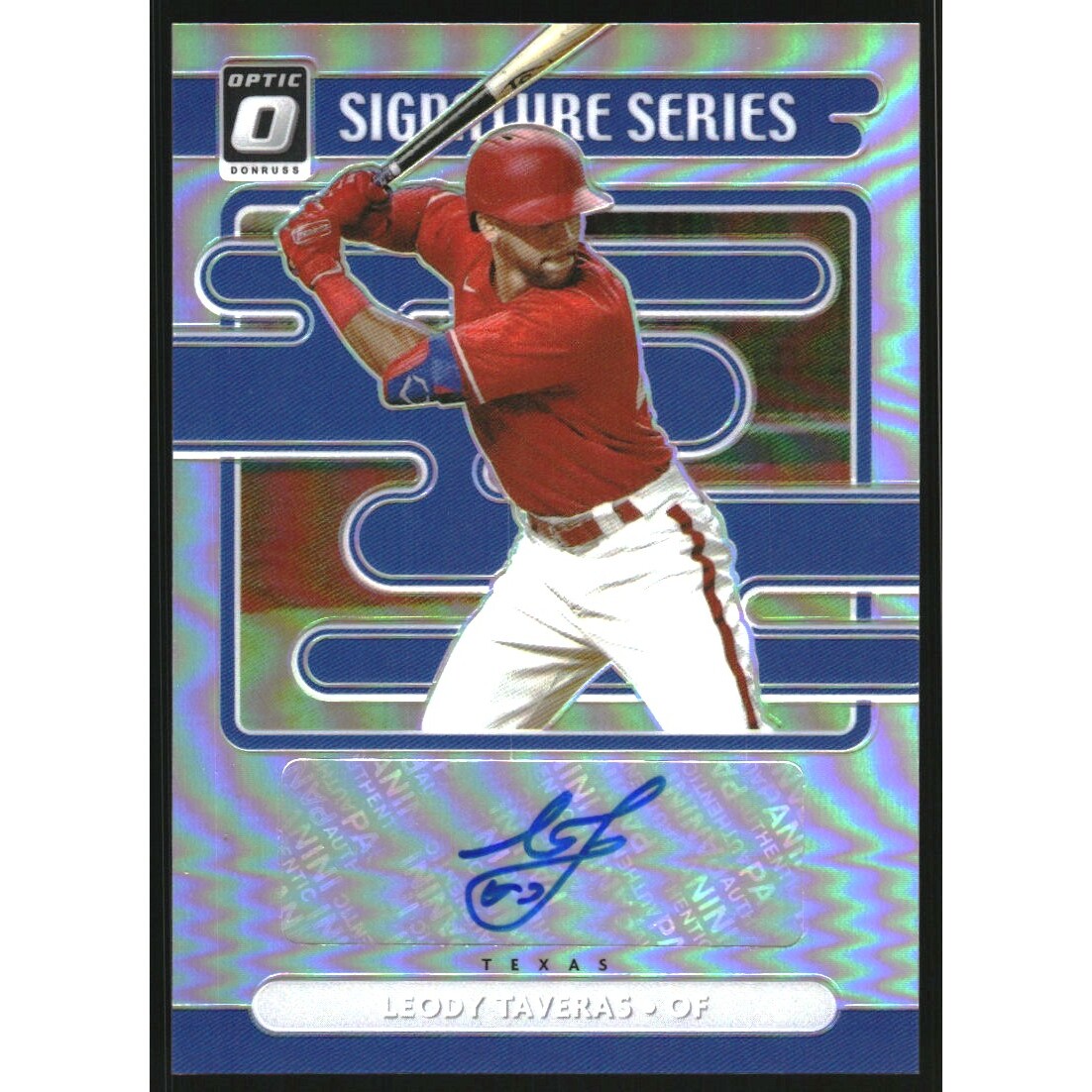 2021 Donruss Optic Signature Series Holo #8 Leody Taveras. rookie card picture