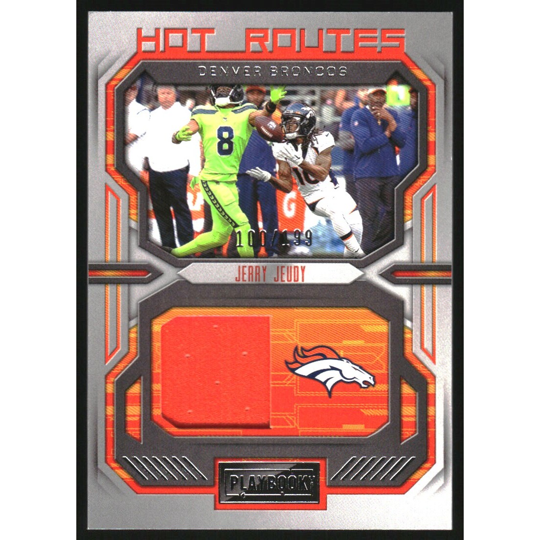 2022 Panini Playbook Hot Routes Jerseys #12 Jerry Jeudy