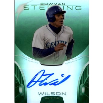 2013 Bowman Sterling Prospect Autographs Green Refractors #AW Austin Wilson