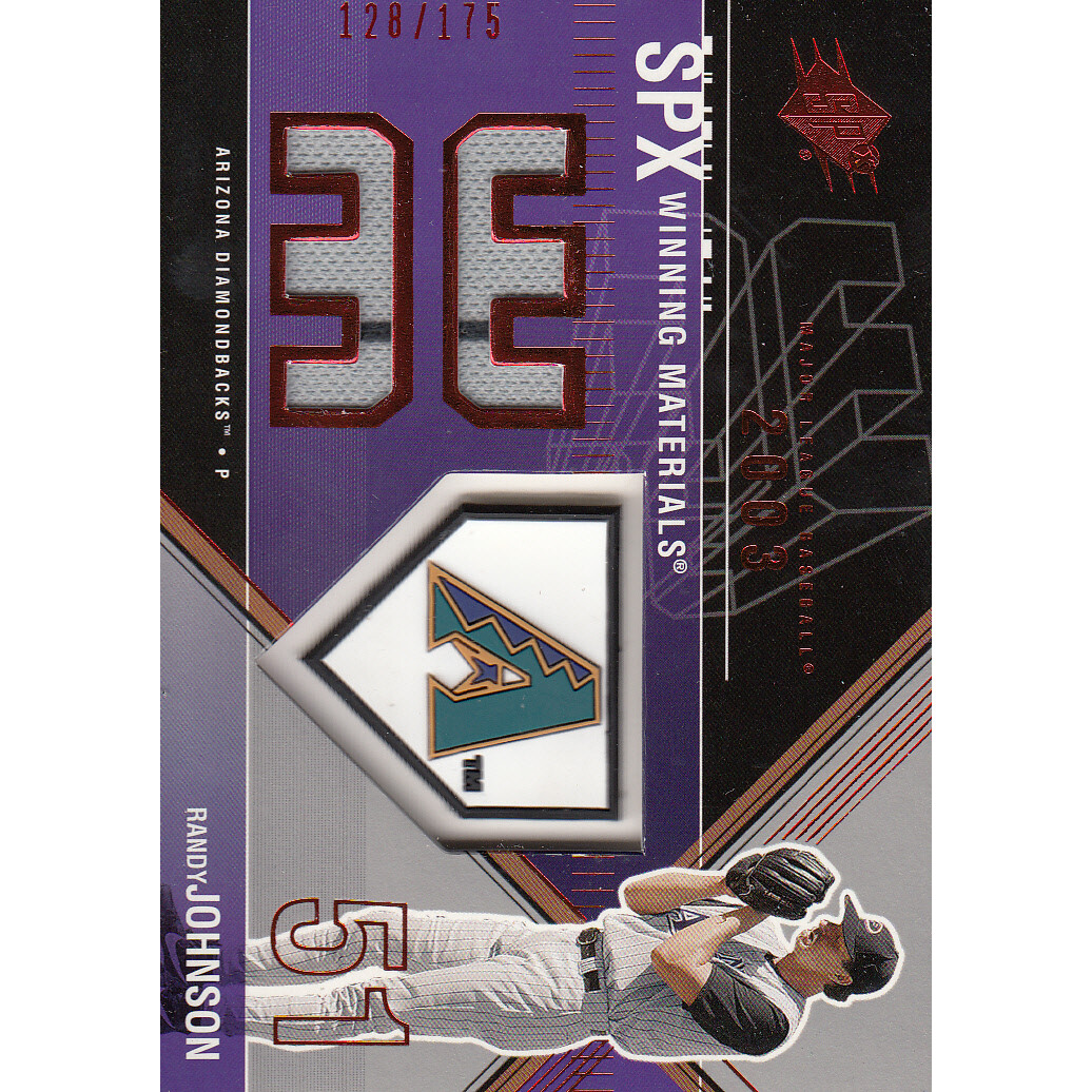 2003 SPx Winning Materials 175 #RJ2A Randy Johnson Logo