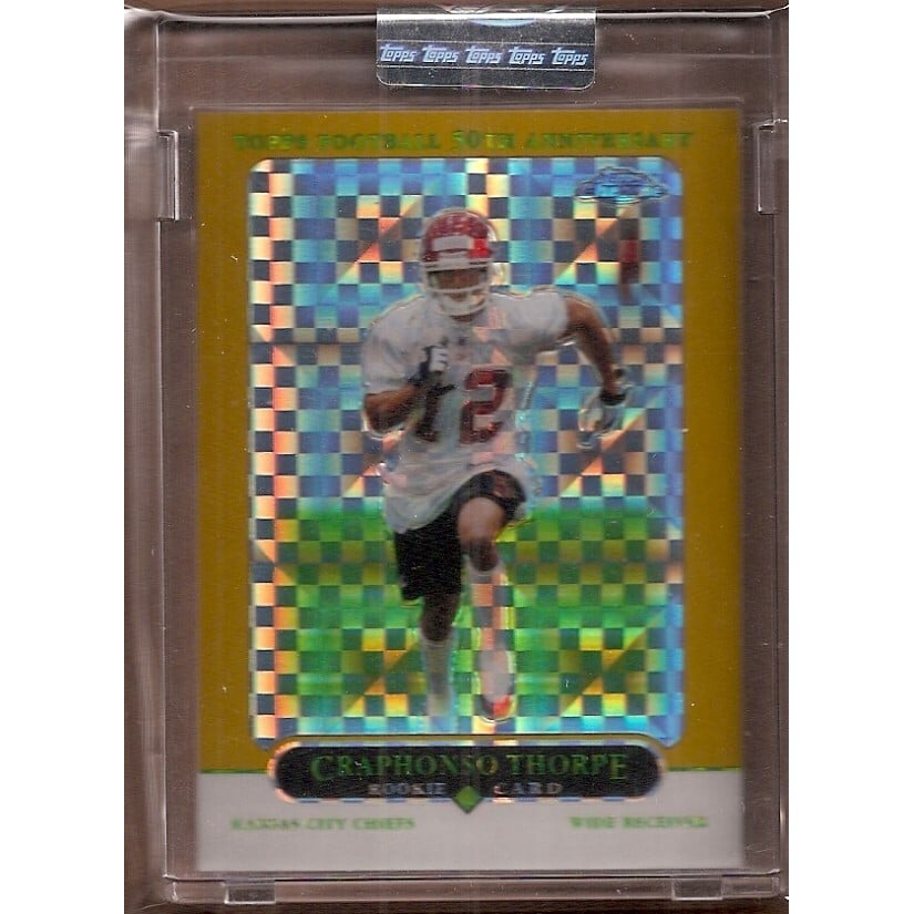 2005 Topps Chrome Gold Xfractors #226 Craphonso Thorpe. rookie card picture