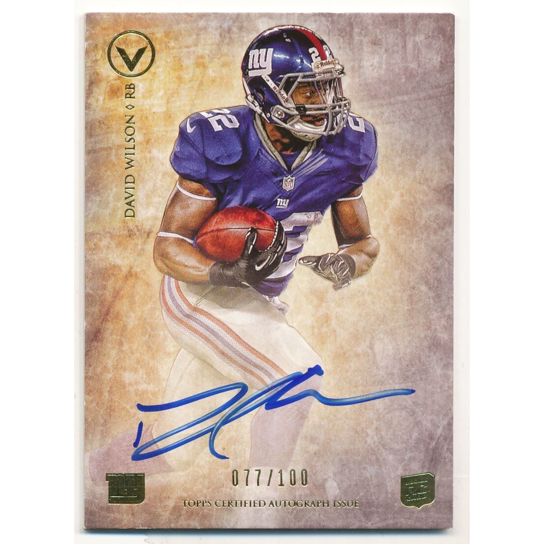 2012 Topps Valor Legionary Autographs #LADW David Wilson/100