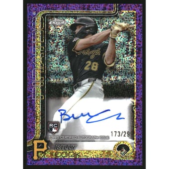 2025 Topps Chrome Rookie Autographs Purple Speckle Refractors #RABCO Billy Cook