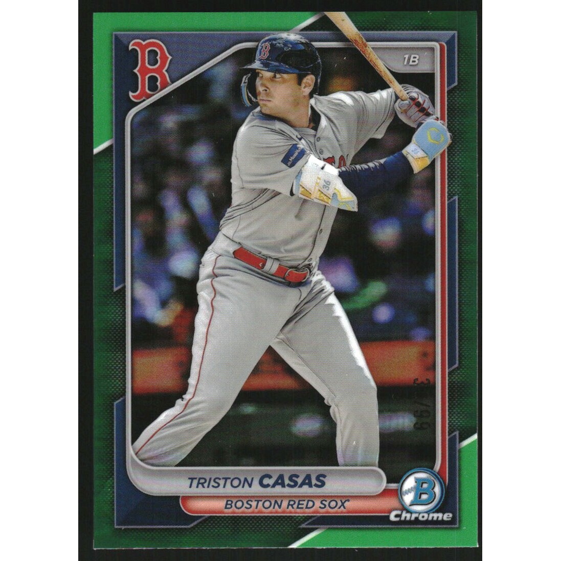 2024 Bowman Chrome Green Refractors #8 Triston Casas. rookie card picture