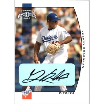 2005 Donruss Team Heroes Autographs #170 Yhency Brazoban