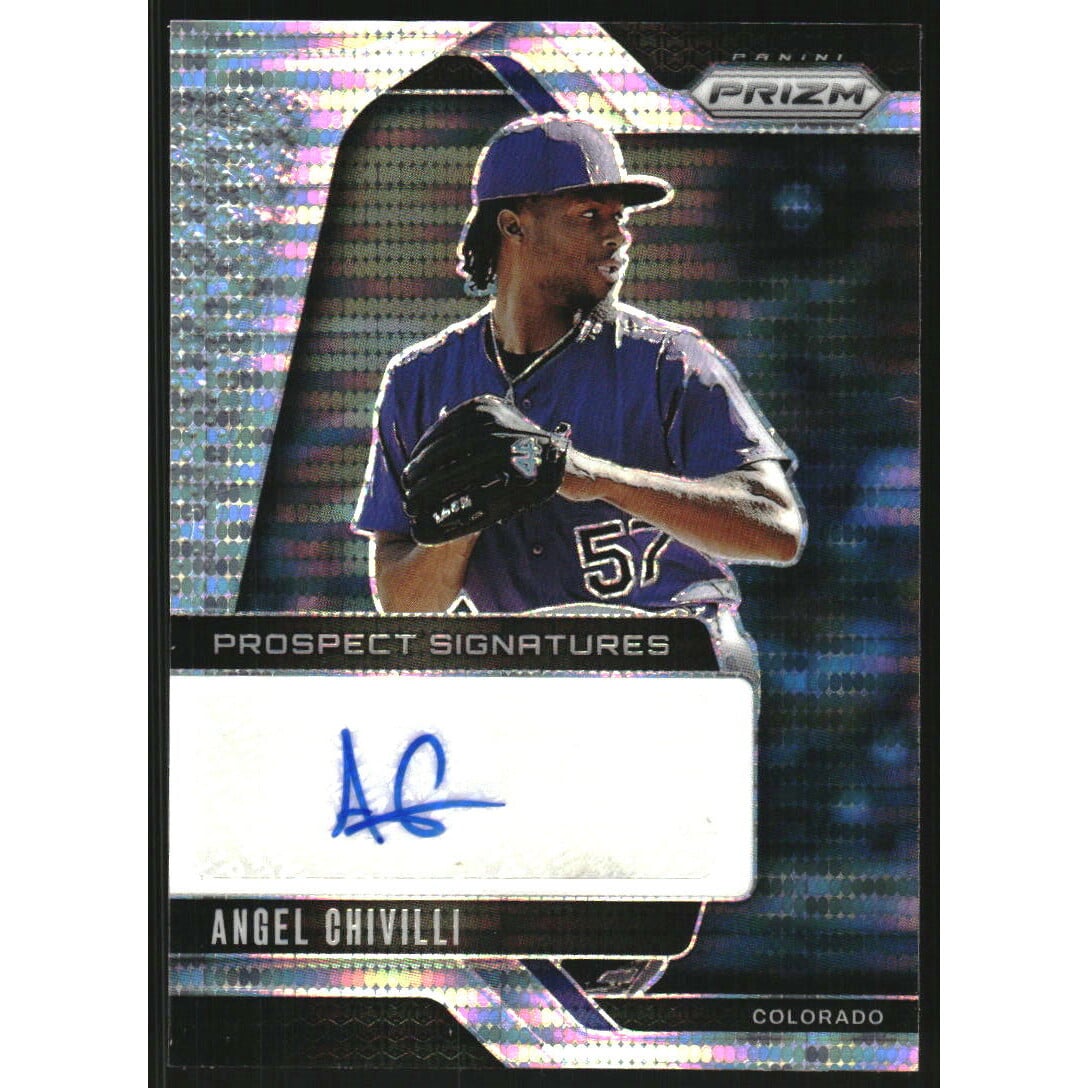 2025 Panini Prizm Prospect Signatures Prizms Pulsar #8 Angel Chivilli
