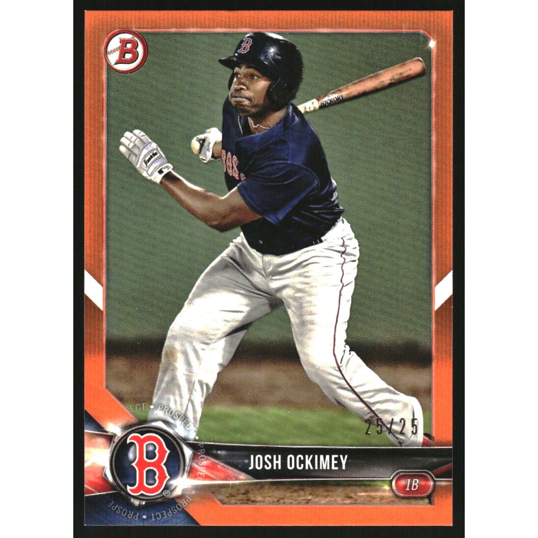 2018 Bowman Prospects Orange #BP34 Josh Ockimey. rookie card picture