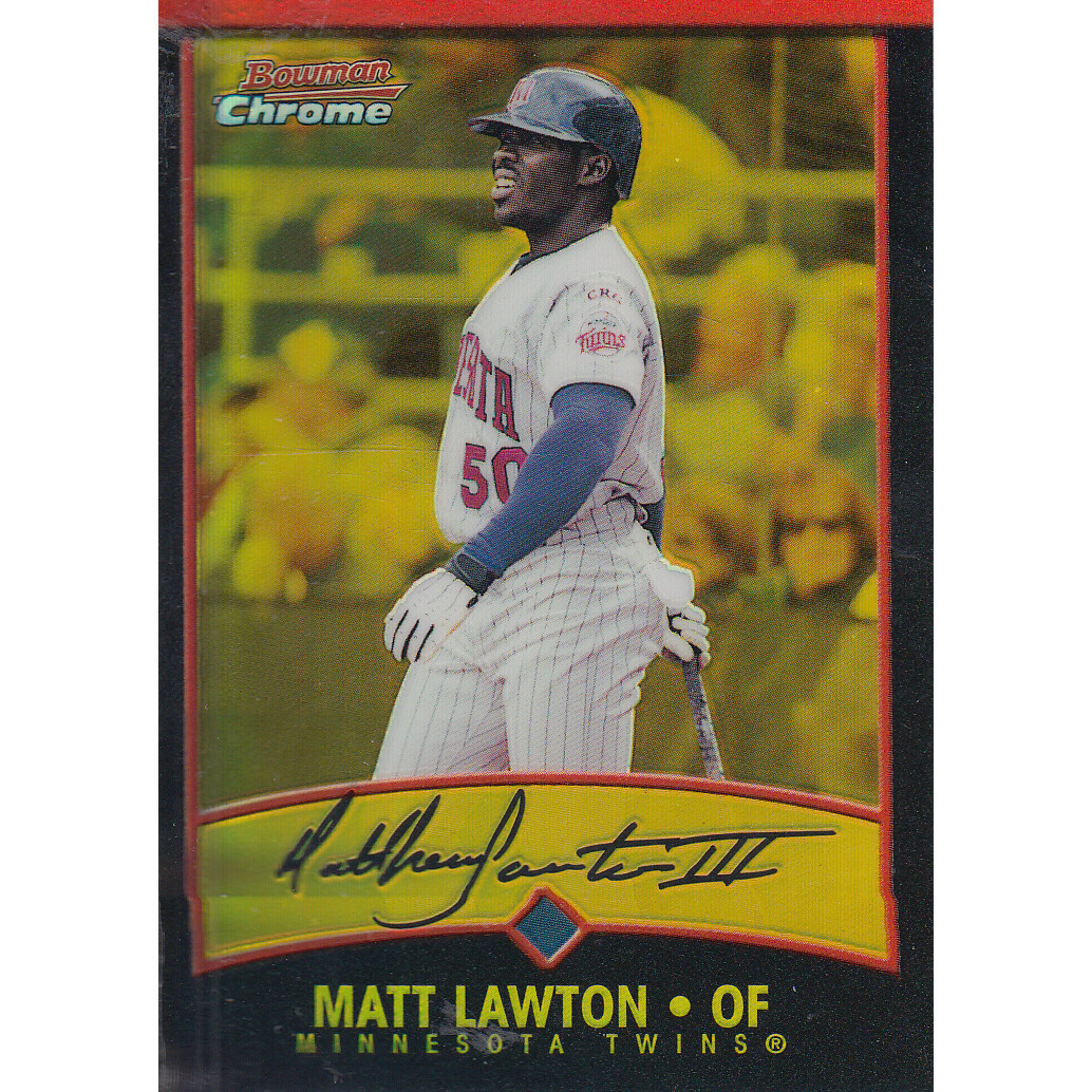 2001 Bowman Chrome Gold Refractors #61 Matt Lawton. rookie card picture