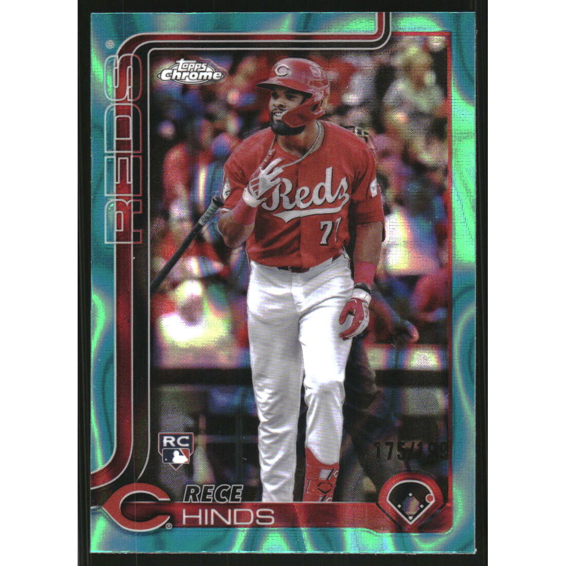 2025 Topps Chrome Aqua Lava Refractors #253 Rece Hinds