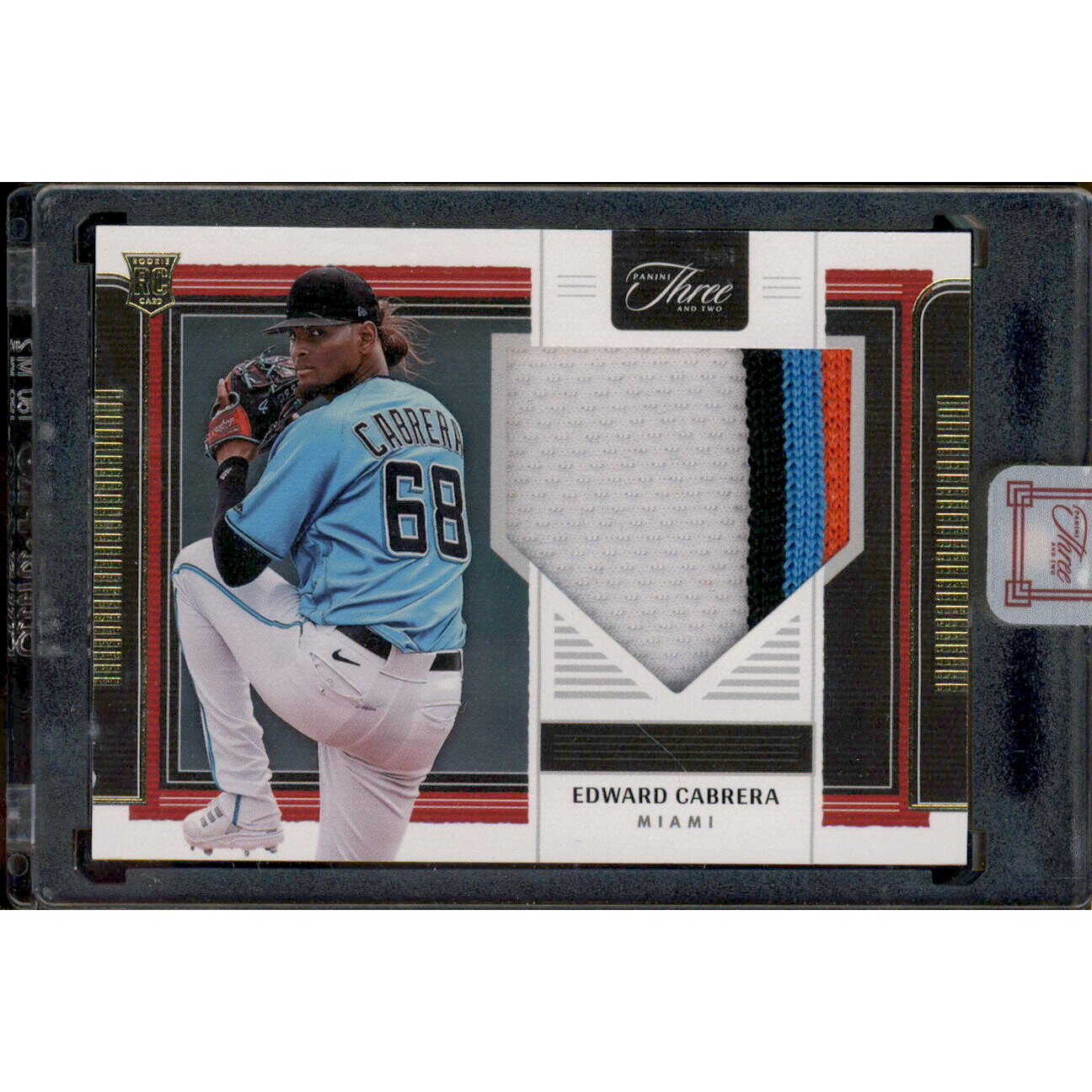 2022 Panini Three and Two Rookie Jerseys Gold #21 Edward Cabrera/35