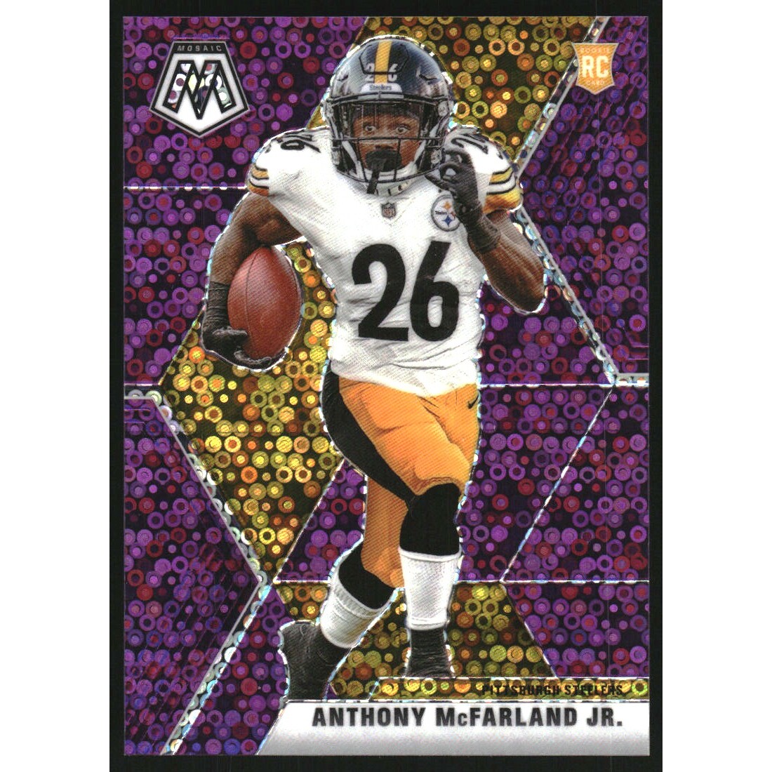 2020 Panini Mosaic Mosaic No Huddle Purple #237 Anthony McFarland Jr.