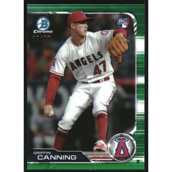 2019 Bowman Chrome Green Refractors #45 Griffin Canning