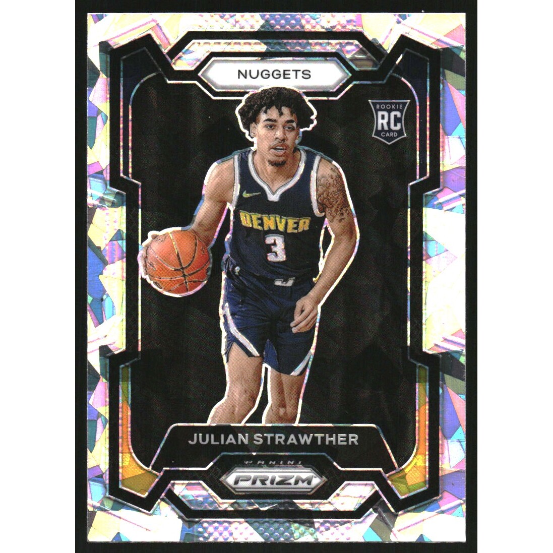 2023-24 Panini Prizm Prizms Ice #133 Julian Strawther