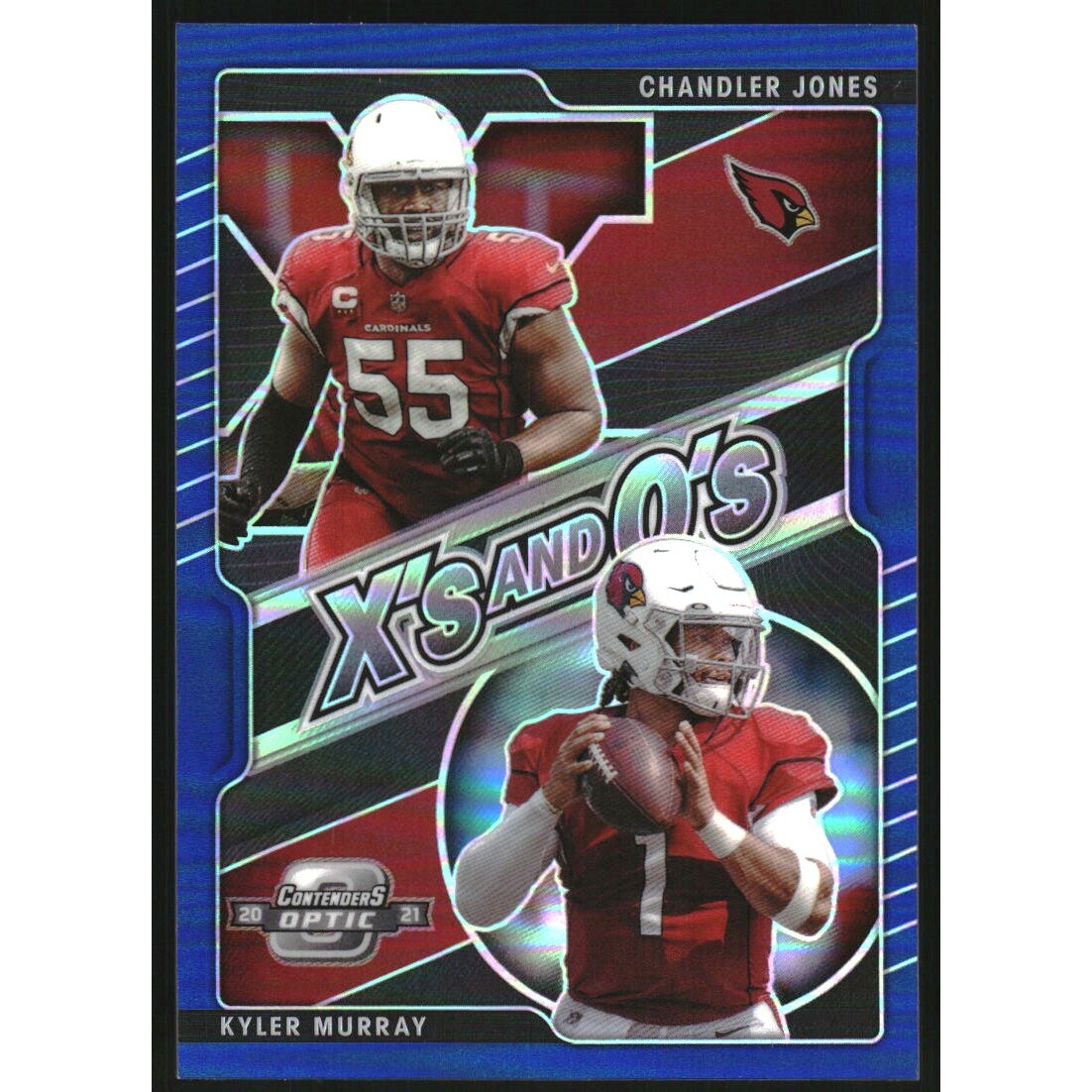 2021 Panini Contenders Optic Xs and Os Blue #1 Chandler Jones/Kyler Murray