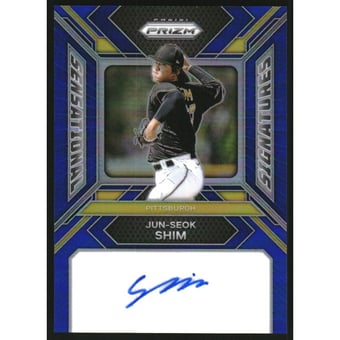 2024 Panini Prizm Sensational Signatures Prizms Blue #63 Jun-Seok Shim