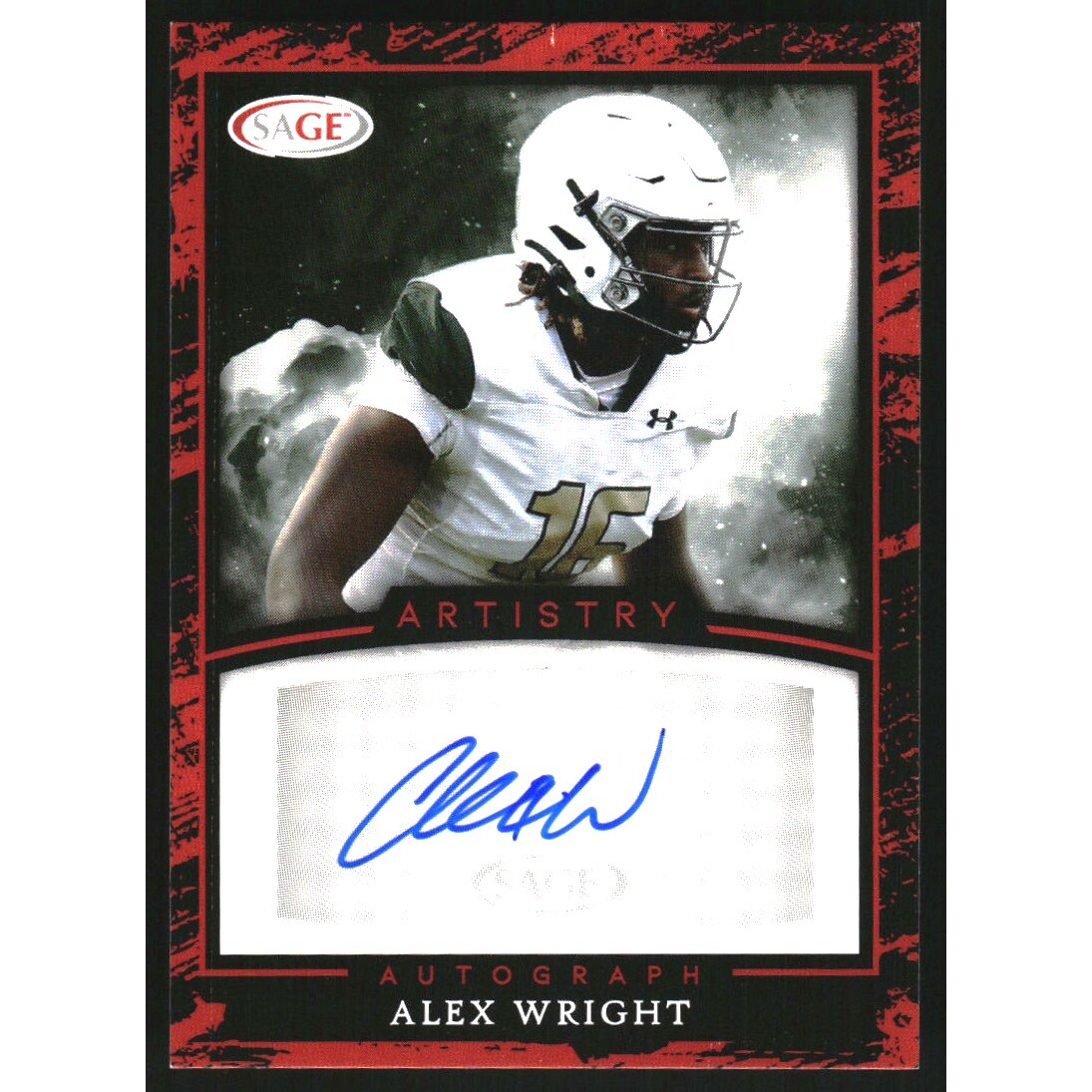 2022 SAGE Artistry Autographs Red #AAW Alex Wright