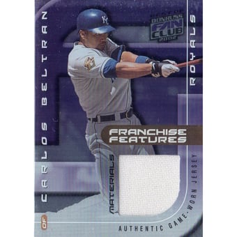 2002 Donruss Best of Fan Club Franchise Features Materials #FF19 Carlos Beltran Jsy