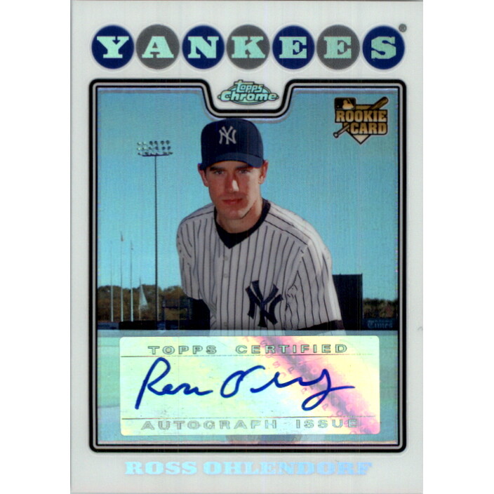2008 Topps Chrome Refractors #232 Ross Ohlendorf AU. rookie card picture