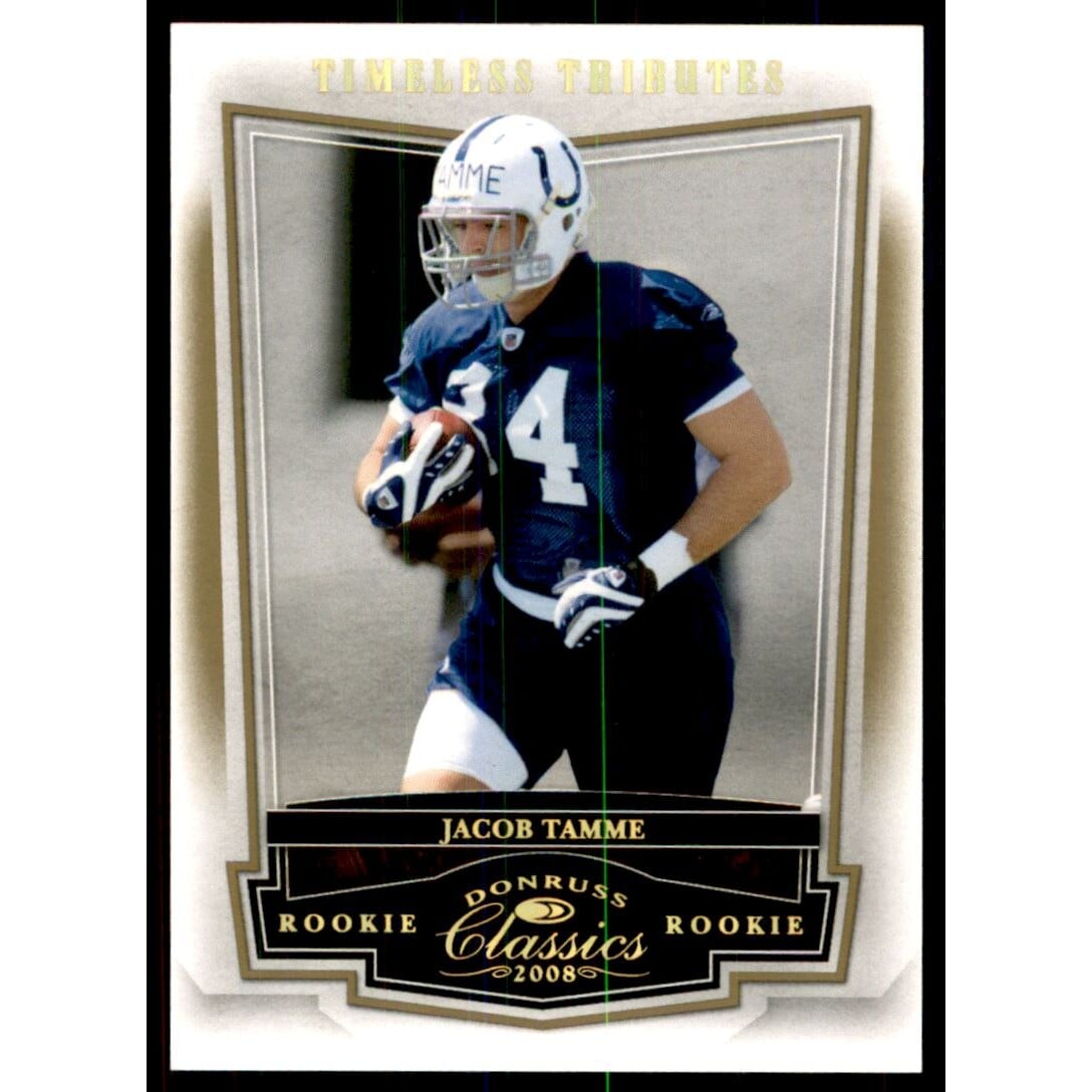 2008 Donruss Classics Timeless Tributes Gold #239 Jacob Tamme. rookie card picture