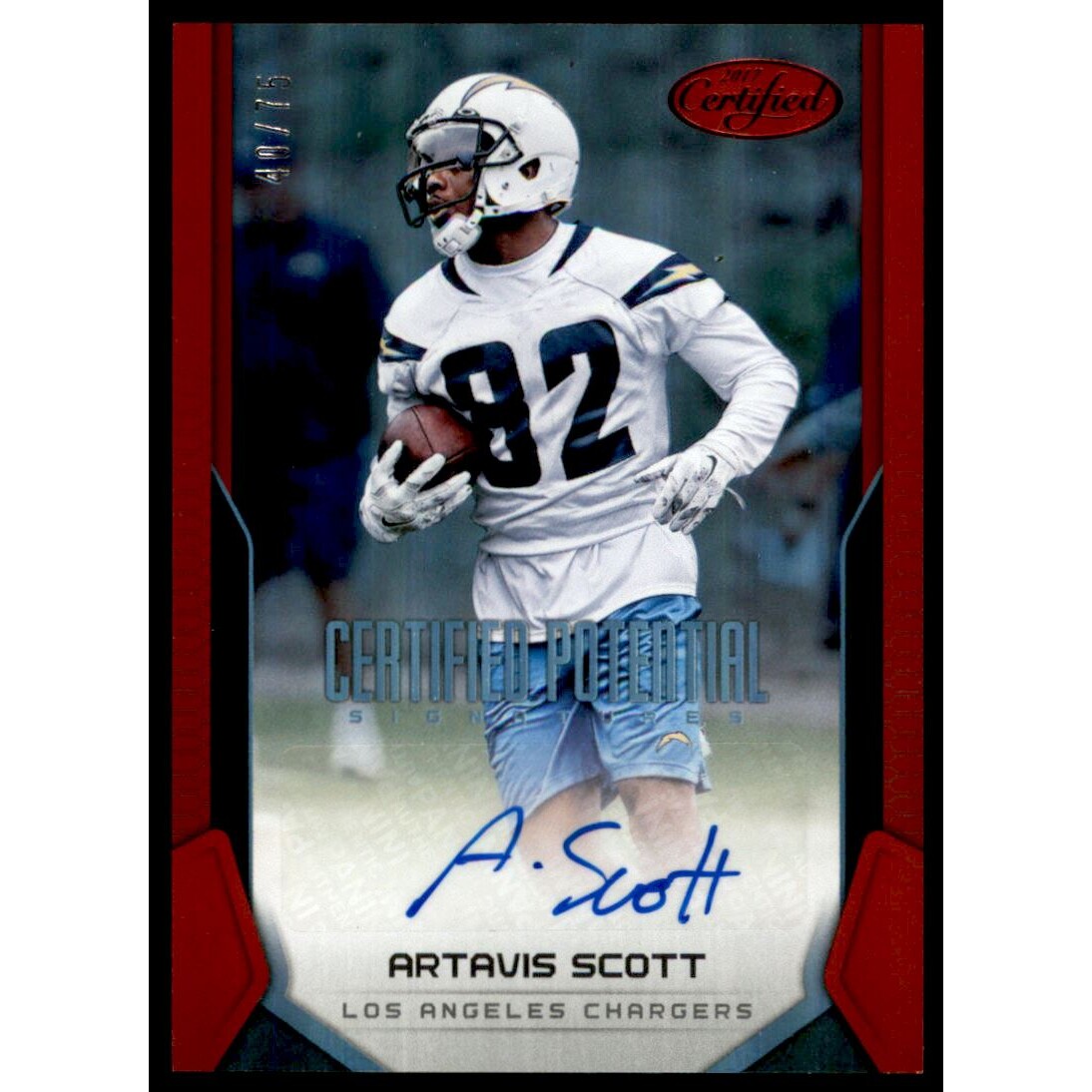 2017 Certified Potential Signatures Mirror Red #37 Artavis Scott