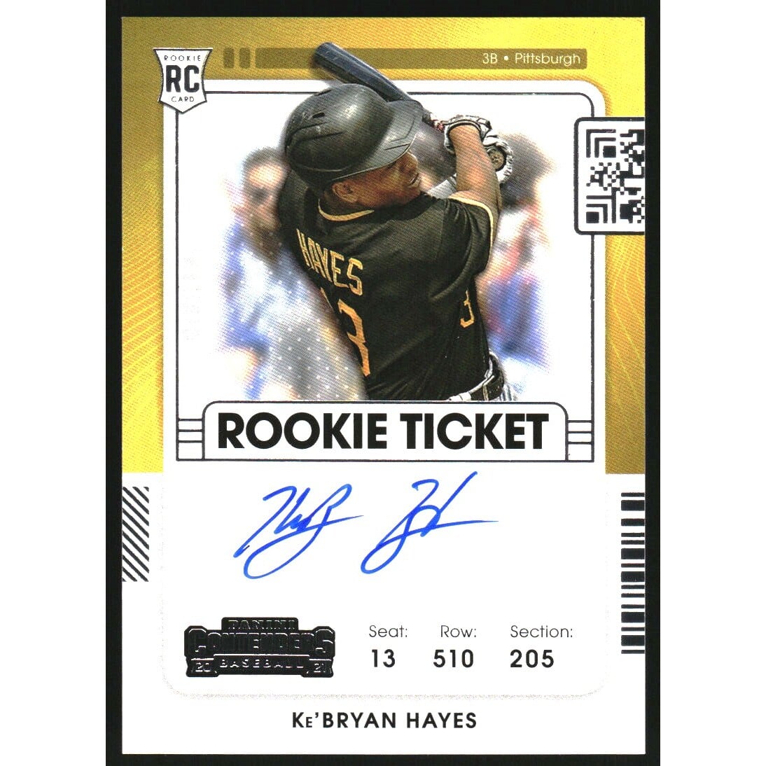 2021 Panini Contenders Variations B #140 Ke'Bryan Hayes