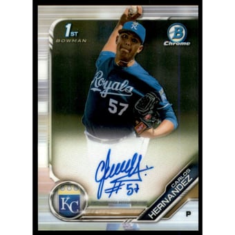 2019 Bowman Chrome Prospect Autographs #CPACH Carlos Hernandez